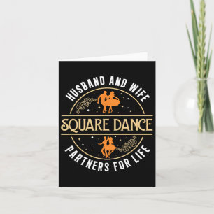 Husband And Wife Cute Square Dancing Partner A Squ Card