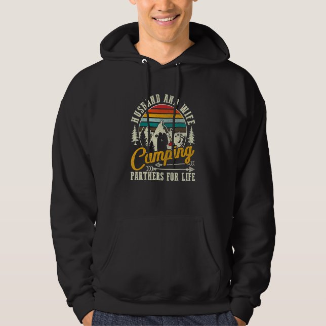 Husband And Wife Hiking Partners For Life 1 Hoodie (Front)