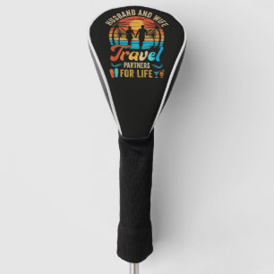 Husband and Wife Travel Partners for Life Beach Golf Head Cover