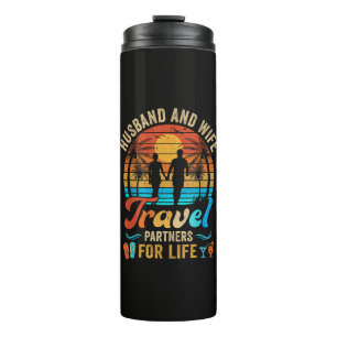 Husband and Wife Travel Partners for Life Beach Thermal Tumbler