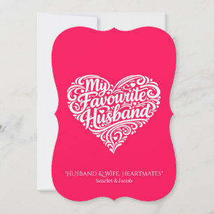 Husband And Wife Valentines Day Greeting Cards Red