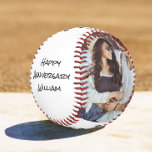 Husband Anniversary Photos Baseball<br><div class="desc">Celebrate the best husband ever who is a baseball fan on your anniversary with this personalised "All Star Husband" baseball. Personalise with two photographs (crop with the subject in the middle before uploading for best result), and customise "Happy Anniversary" to "Happy Birthday" or something similar in length. You can also...</div>