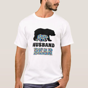 Husband Bear Autism Awareness T-Shirt