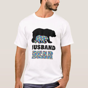 Husband Bear Autism Awareness T-Shirt