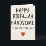 Husband Birthday Funny Boyfriend Men For Him Bday  Card<br><div class="desc">Surprise your husband with a dash of humour on his special day! This "Husband Birthday Funny Men For Him Taco Card" features a quirky taco-themed design and playful message that's sure to make him laugh. The card’s bold and colourful artwork adds a fun twist, making it the perfect birthday card...</div>