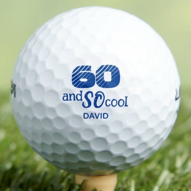 Husband Birthday Gift – 60 and So Cool Design Golf Balls (Creator Uploaded)