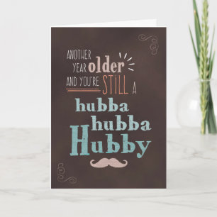 Husband Birthday, Hubba-Hubba Hubby Chalkboard Card
