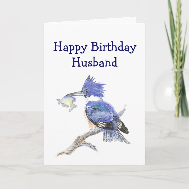 Husband Birthday Humour - The Kingfisher Card (Front)