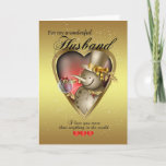 Husband Christmas Card - Snowman In Heart<br><div class="desc">Husband Christmas Card - Snowman In Heart</div>