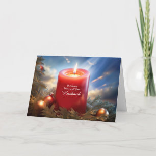 Husband Christmas Sympathy Memorial  Card
