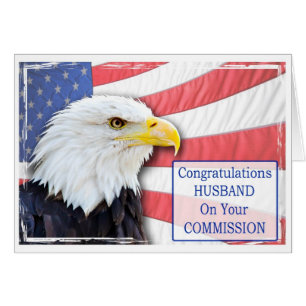 Husband,commissioning with a bald eagle