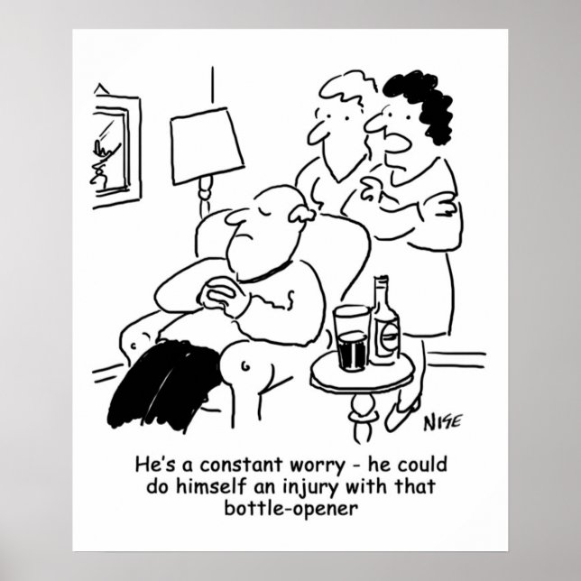 Husband Could Injure Himself with Bottle Opener Poster (Front)