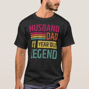 Husband Dad 41 Year Old Legend Men's Birthday T-Shirt