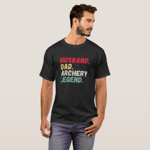 Husband dad archery legend vintage retro target T-Shirt