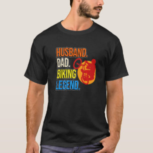 Husband Dad Biking Bicycle Cycling Cycle Riding Gr T-Shirt