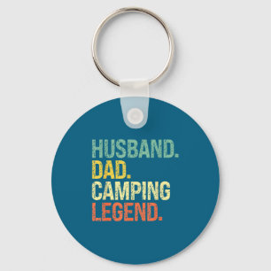 Husband Dad Camping Legend Father's Artwork Key Ring