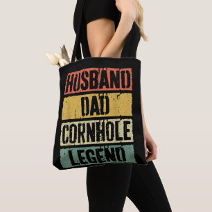 Husband Dad Cornhole Legend  Tote Bag
