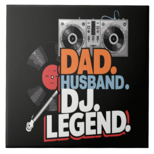 Husband Dad DJ Legend Ceramic Tile