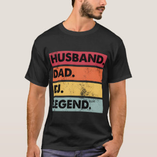 Husband Dad Dj Legend Dj Disc Jockey Music Player T-Shirt