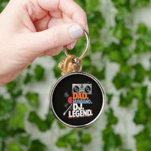 Husband Dad DJ Legend Key Ring