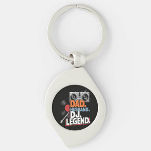 Husband Dad DJ Legend Key Ring