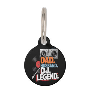 Husband Dad DJ Legend Pet Tag