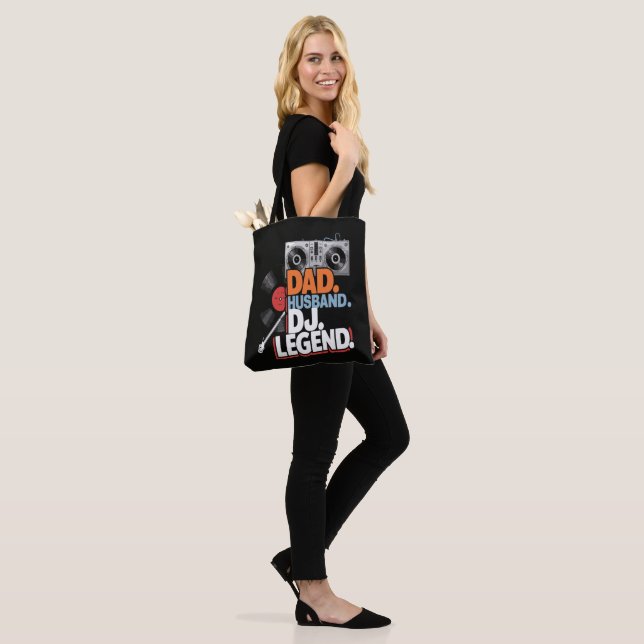 Husband Dad DJ Legend Tote Bag (On Model)