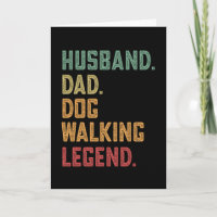 Husband Dad Dog Walking Legend dog
