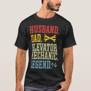 Husband Dad Elevator Mechanic T-Shirt