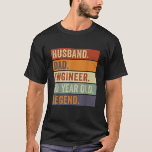 Husband Dad Engineer 50 Year Old Legend Vintage T-Shirt