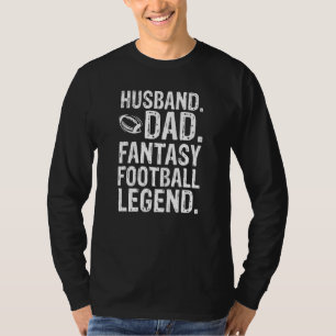 Husband Dad Fantasy Football Legend Funny Graphic T-Shirt