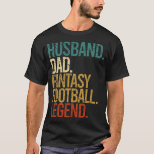 Husband Dad Fantasy Football Legend Funny Men Diy  T-Shirt
