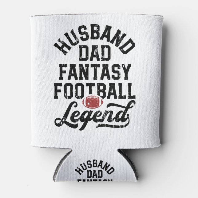 Husband Dad Fantasy Football Legend Shirt for Men Can Cooler (Front)