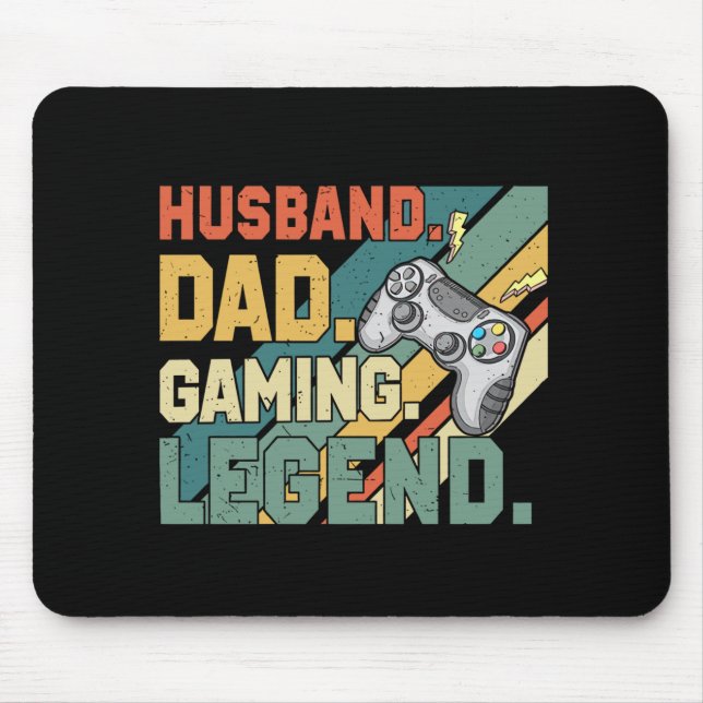 Husband Dad Gaming Legend Father's Day Mouse Pad (Front)