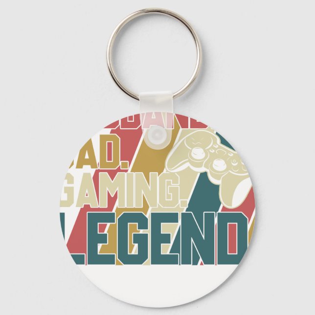 husband dad gaming legend key ring (Front)