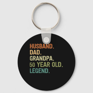 Husband dad grandpa 50 year old 50th birthday key ring
