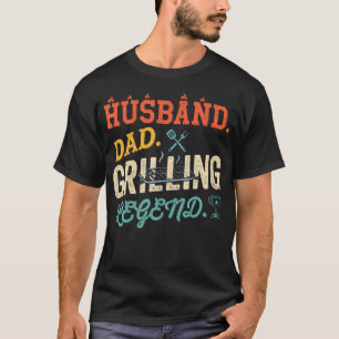 Husband Dad Grilling Legend Bbq Barbecue T-Shirt