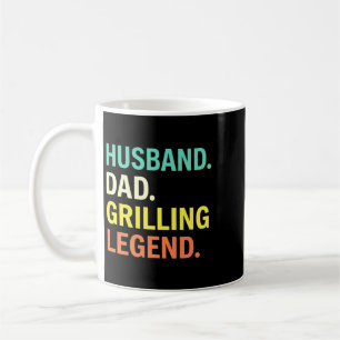 Husband Dad Grilling Legend Funny Bbq Dad Design Coffee Mug