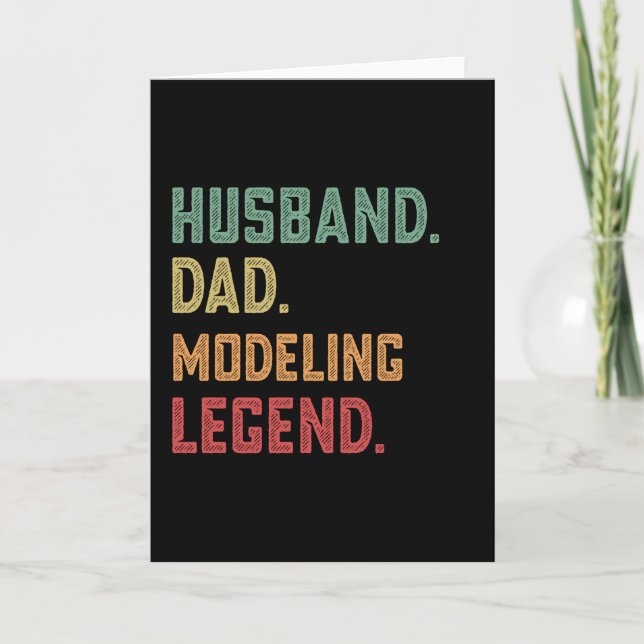 Husband Dad Modelling Legend Modelling Card (Front)