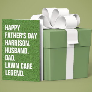 Husband Dad-Name Lawn Care Legend Fun Fathers Day  Card