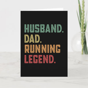 Husband Dad Running Legend Runner Card
