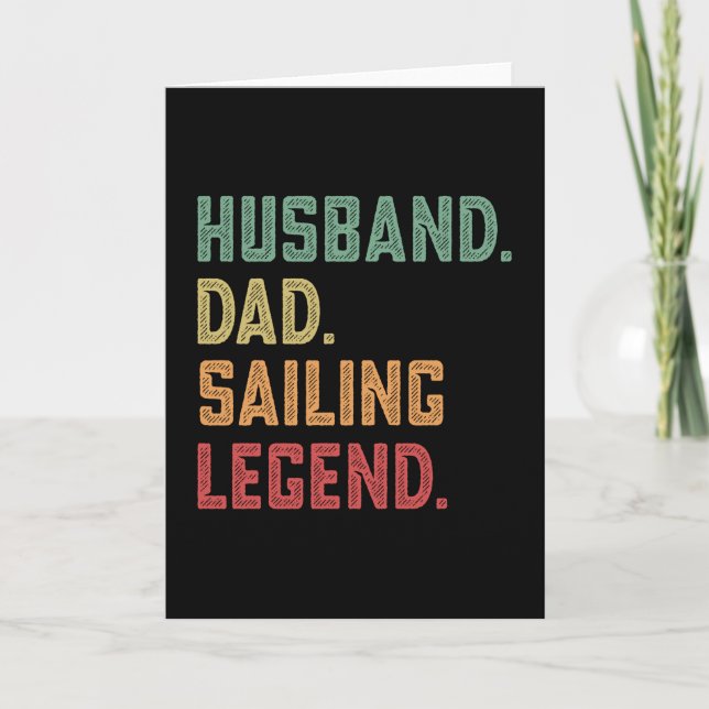 Husband Dad Sailing Legend Sailing Card (Front)