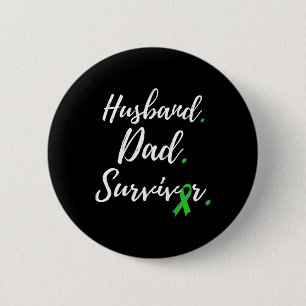 Husband Dad Survivor Kidney Disease Awareness 6 Cm Round Badge