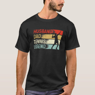 Husband Dad Tennis Legend Funny Vintage Father's D T-Shirt