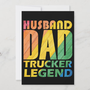 husband dad trucker legend for dad ,dad gift invitation