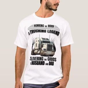husband dad trucker legend for white  T-Shirt