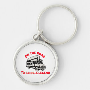 Husband dad trucker legend key ring