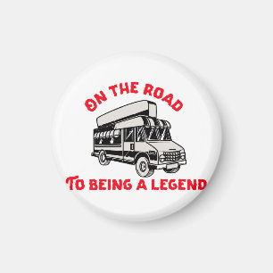 Husband dad trucker legend magnet