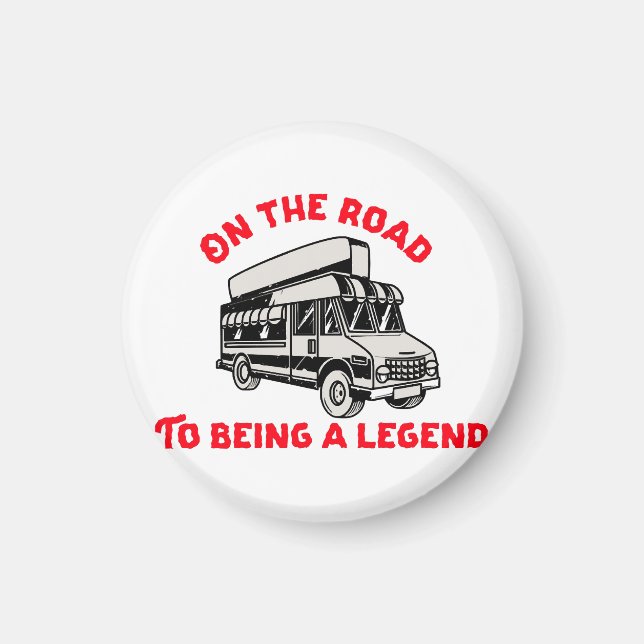 Husband dad trucker legend magnet (Front)
