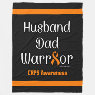 Husband Dad Warrior...CRPS Fleece Blanket
